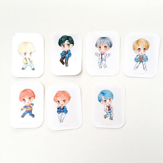 bts bangtan boys dna kiss cut stickers