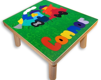 NAME PUZZLE STOOL | Train
