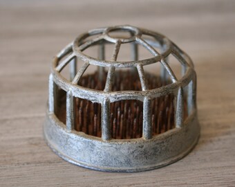 Metal Cage Flower Frog / Metal Spike and Cage Flower Frog