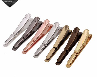 10pcs tie clip Men’s necktie clasp clamp pin bar Gold tone tie clip blanks DIY Mens jewelry Accessories Groomsman Wedding Fathers Day Gift