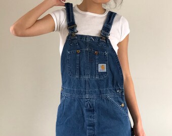 denim overalls / vintage overalls / overalls / baggy overalls / bib overalls / festival fashion / 80s carhartt overalls / carhartt USA