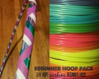 Beginner Hoop Starter Pack- 3/4 HDPE Beginner/Practice Hoop AND 5/8 Polypro Trick/Dance Hoop- Pick Your Colors!