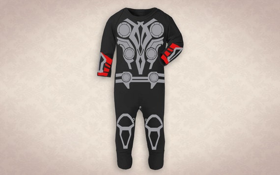 The Baby Thor - A Tensies Style Nordic God tribute all in one Superhero baby onesie
