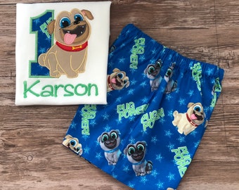 Puppy Dogs Birthday Outfit for Boys, Outfit with Puppy Dog Pals, Puppy Dog Pals Birthday Outfit, Puppy Dog Pals Shirt
