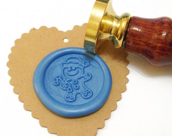 Ginger Bread Gingerbread Man Wax Seal Stamp or Wax Stick Box Set