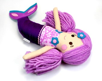 mermaid doll | mermaid cloth doll | plush toy | softie doll | little mermaid | serafina doll