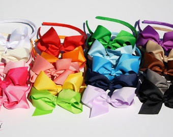 hair bows Bow Headband hair bows Hard Headband with Bow Plastic Headband girl headband girls hair bow headband hoop headband