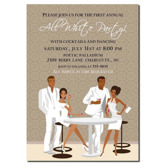 All White Birthday Party Invitation Wording 9