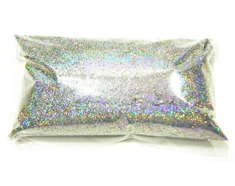 Silver Jewels Holographic Glitter - Solvent Resistant Polyester .015" - Poly Holo Glitter - Nail Art - Crafts & Hobbies - 2oz / 59ml Package