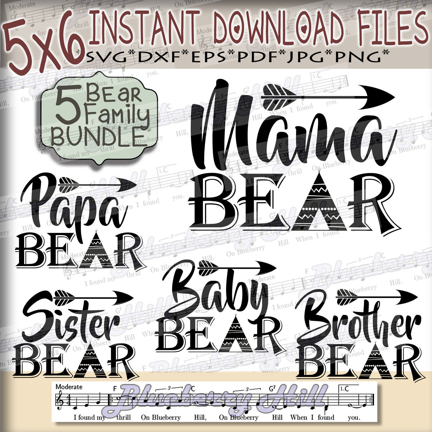 Download 50% Off Bear family Bundle SVG Bundle svg digital Mama