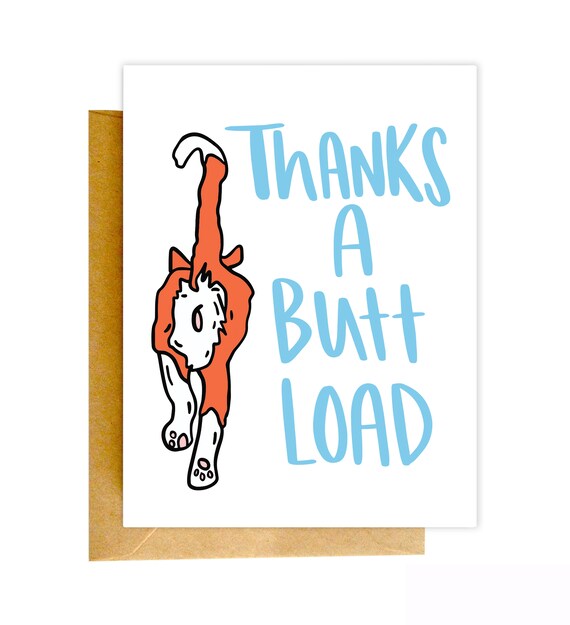 Funny Thank You Card Funny Greeting Card Thank You Card