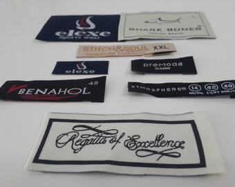 350 pcs HD quality woven label for t-shirts, jackets, hats, pants and clothes