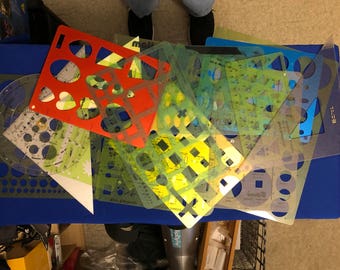 Templates for Drawing, Gem Stone shapes, circles, oval, triangle, no computer needed all sizes, shapes 18 in all