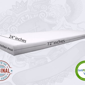 0.5"(half inch) to 6" Inch Thick x 24" x 72" Medium Density Premium Upholstery Foam Sheet