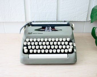 Sea foam green Smith Corona Classic Working Typewriter Vintage Portable Manual Typewriter mint green sage