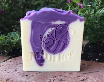 TRUE LILAC Shea Butter Soap with Silk, Handmade Soap, Cold Process Soap, Moisturizing