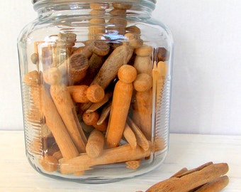 Rustic Wood Clothespins / 10 Pieces / Farmhouse Decor / Old Clothespins