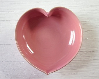 pink ceramic heart bowl 3 inches