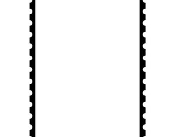 Unmounted Rubber Stamp Faux Postage Frame With Perforated Edges