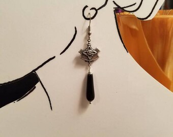 Earrings Black Onyx Drops