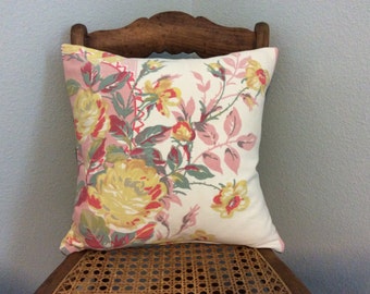 Vintage floral pillow cover