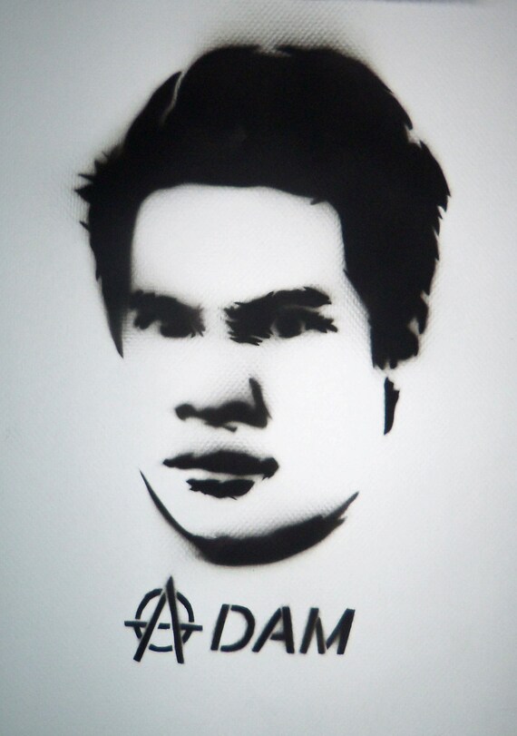 Adam Workaholics spray painted shirt