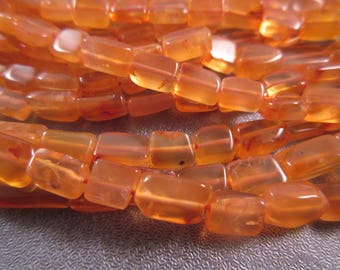 India Carnelian Rectangle Beads 50pcs
