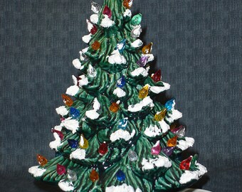 Green Glazed Ceramic Christmas Tree 13 Inch Version Green Glazed Ceramic Christmas Tree 13 Inch Version