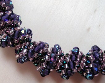 Necklace beaded spiral cellinni