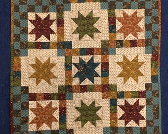 Wall Hanging - Star Twist Mini Quilt