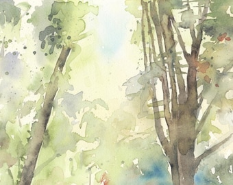 Forest. Original watercolour.