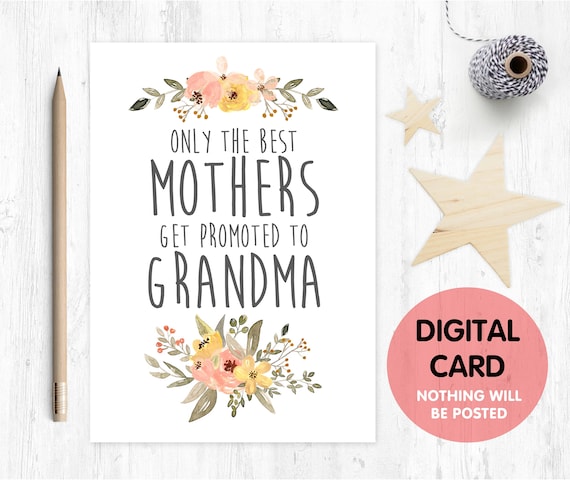 PRINTABLE pregnancy reveal, you're going to be a grandma, only the best mums get promoted to grandma, I'm pregnant, baby reveal