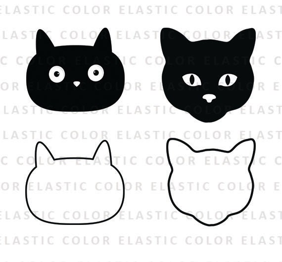 Download Cat face svg - cat face clipart - cat face digital vector ...