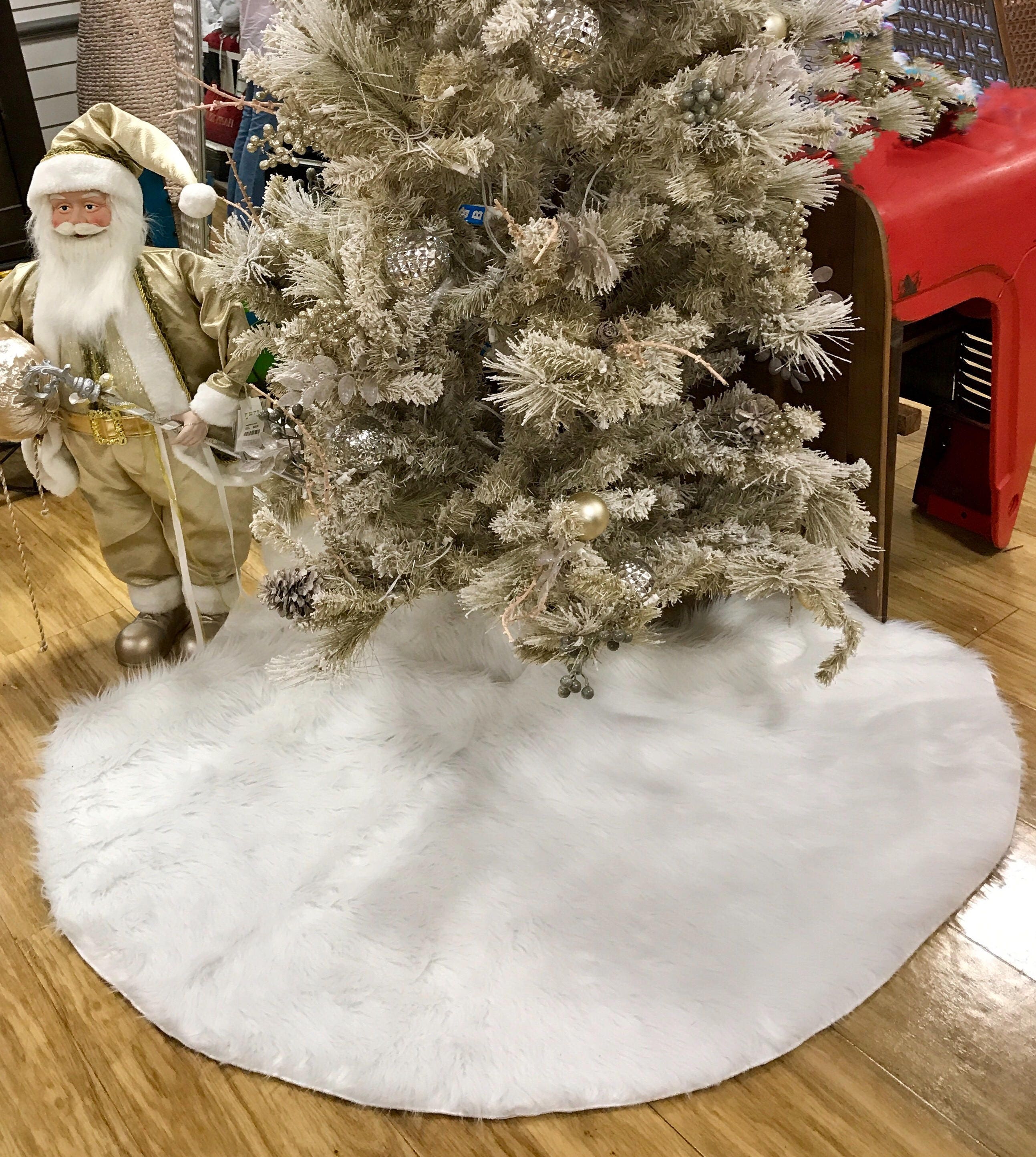 White Tree Skirt Christmas Tree Skirt White Faux Fur Tree Skirt Fur   Il Fullxfull.1349311484 L8ml 