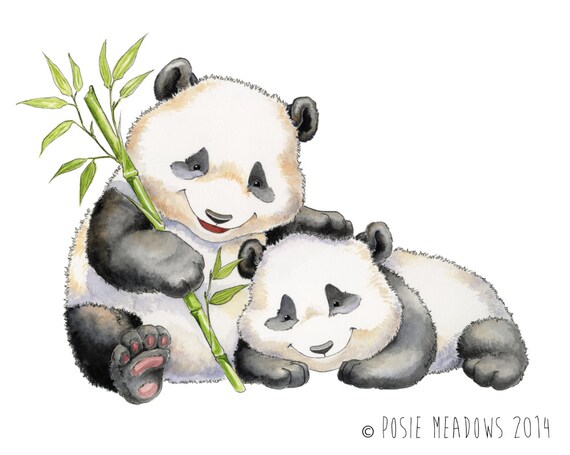  Panda  Bear  Baby Panda  Art  Panda  Nursery Panda  Bear  Print