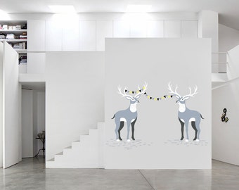 Wall Vinyl Deer Decal - Large Wall Decals - Nursery Wall Decal - Custom Decals - Deer Wall Decal - Vinyl Wall Decals - Awesome decals / 080