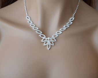 Set of "Noir",Bridal jewelry set, Wedding necklace, wedding jewelry set, bridal necklace.