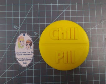 Chill Pill Plastic Mold or Silicone Mold, chill mold, bath bomb mold, soap mold, relax mold, pill mold, bath fizzy, aspirin mold, medicine