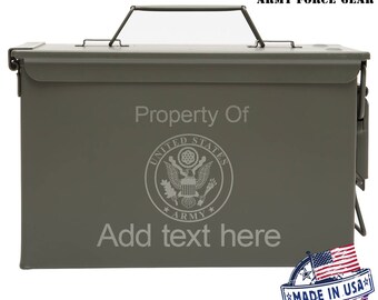 US Army Custom Engraved 30/50 Cal Ammo Can Personalized Dad Gift Cool Guy Gifts Father's Day Gift Grandpa Gift Husband Gift Groomsmen Hunter