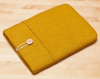 Kindle sleeve / kindle case / Kindle paperwhite sleeve / kobo Aura sleeve - Flannel mustard