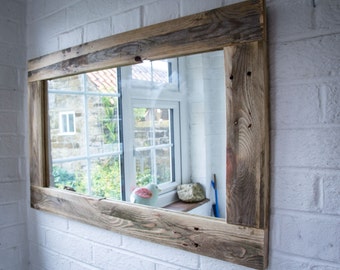 Rustic Mirror made from reclaimed Pallet Wood