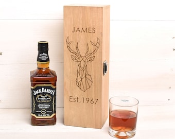 Personalised whiskey Box Gift For Him Birthday Day Gift, Gift for Her