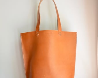 Bridle leather Market Tote