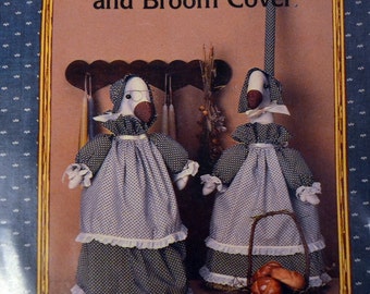 Sewing Pattern Dolly Duck Doorstop and Broom Cover Country Patterns Uncut