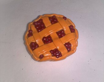 Fruit tart checkered magnet