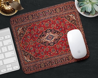 Carpet Mouse Pad Mouse Pad Rug Mousepad Red Mat Persian Carpet Desk Accessories Round