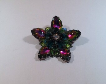 Vintage Watermelon Stone Brooch