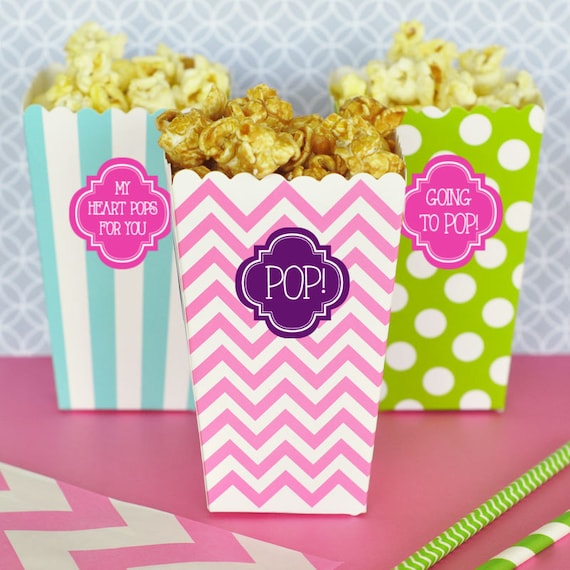 Items similar to Ready to Pop Popcorn Boxes About to Pop Baby Shower ...