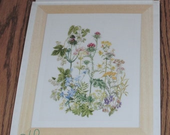 Sealed Thea Gouverneur Counted Cross Stitch Kit #424A, HERB PANEL, 13.8"x18.1"
