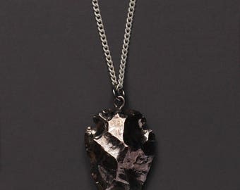 Arrow necklace - Gunmetal Arrow necklace for men - Arrow pendant - Silver chain for men - Men's Jewelry - Necklaces for men - Gift